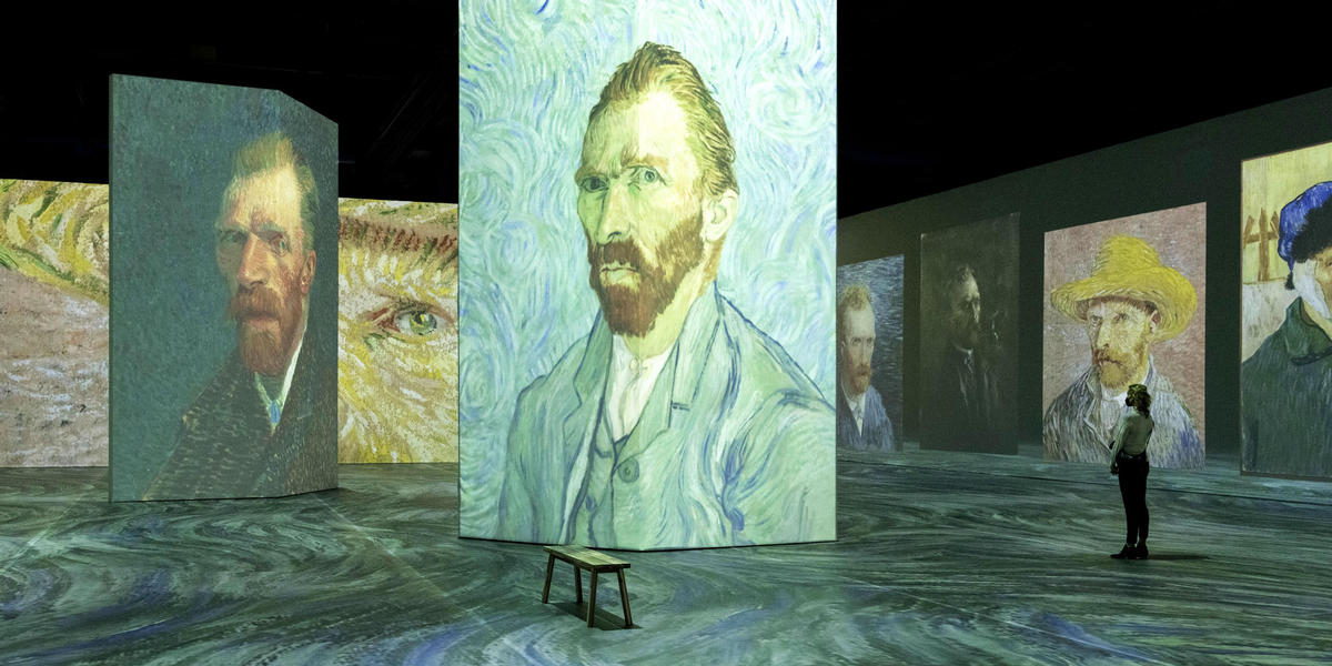 Beyond Van Gogh Portrait immersive exhibit